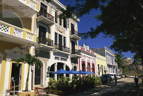 Straße Stadt Mittelamerika Puerto Rico typisch alt