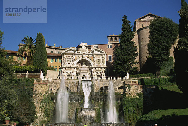 Villa d ' Este  UNESCO-Weltkulturerbe  Tivoli  Lazio  Italien  Europa