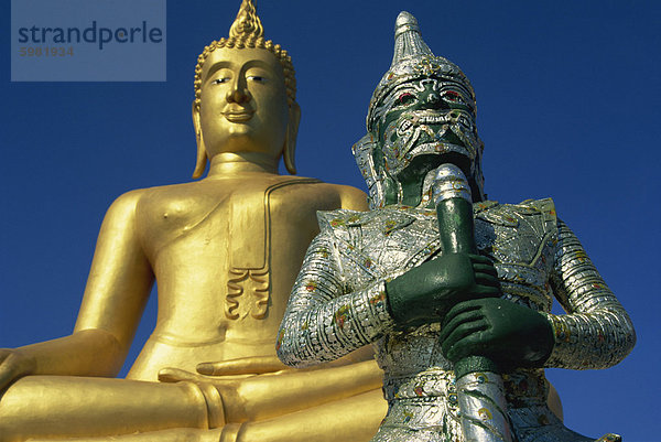 Riesigen Statue von Buddha und Guard  Koh Samui  Thailand  Südostasien  Asien