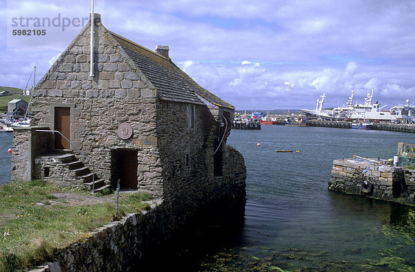 Bremen Bod  17. Jahrhundert Hanseatic Handel Stand  Symbister  Whalsay  Shetland Islands  Schottland  Vereinigtes Königreich  Europa