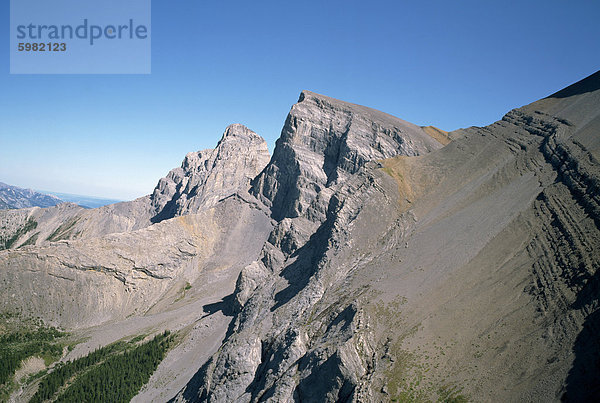 Rocky Mountains in der Nähe von Banff  Alberta  Kanada  Nordamerika