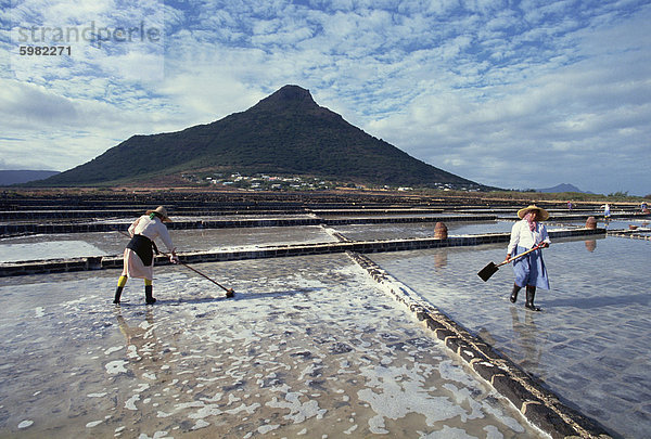 Salzpfanne Afrika Indischer Ozean Indik Mauritius