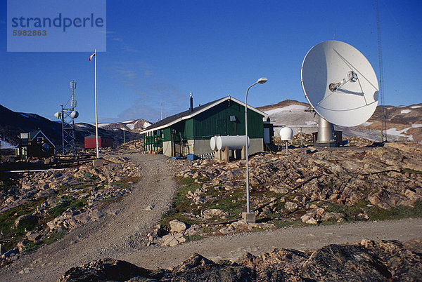 Telekommunikation Näpfe  Ittoqqortoormiit  East Greenland  Greenland  Polarregionen