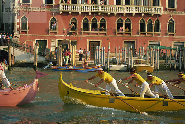 Regatta Storica  Venedig  UNESCO World Heritage Site  Veneto  Italien  Europa