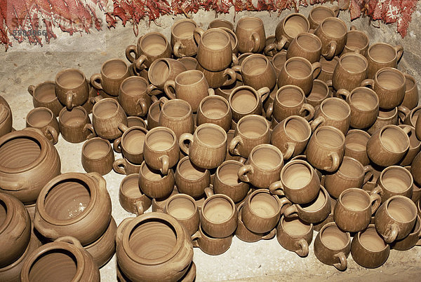 Türkische handgemachte Keramik  Avanos  Kappadokien  Türkei  Kleinasien  Eurasien