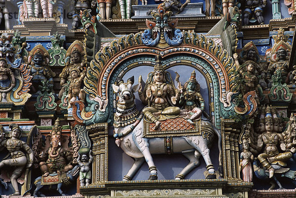 Detail des Shri Meenakshi-Sundareshwarar Temnple  Madurai  Tamil Nadu Zustand  Indien  Asien