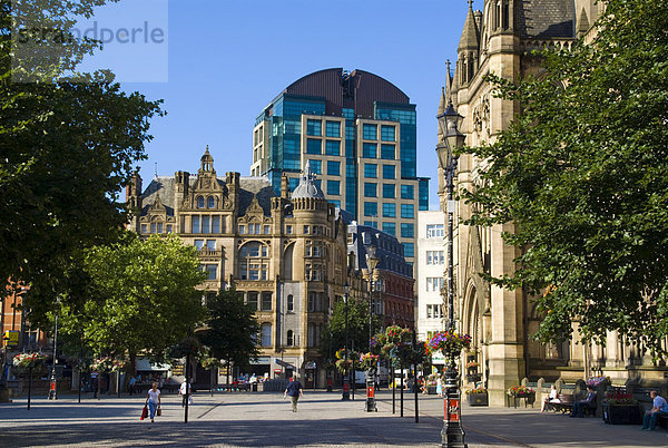 Albert Square  Manchester  England  Vereinigtes Königreich  Europa