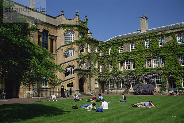 Hertford College in Oxford  Oxfordshire  England  Vereinigtes Königreich  Europa