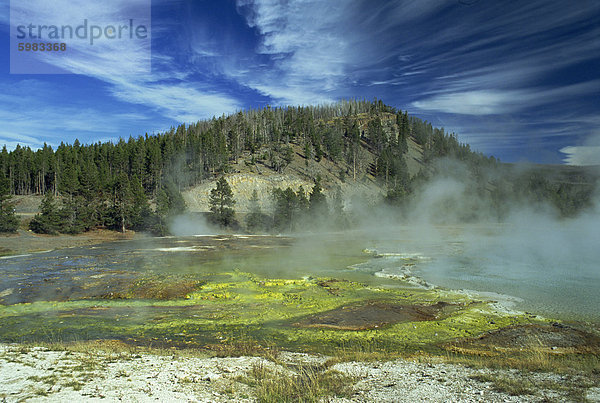 Midway Geyser Basin  Yellowstone National Park  UNESCO World Heritage Site  Wyoming  Vereinigte Staaten von Amerika  Nordamerika