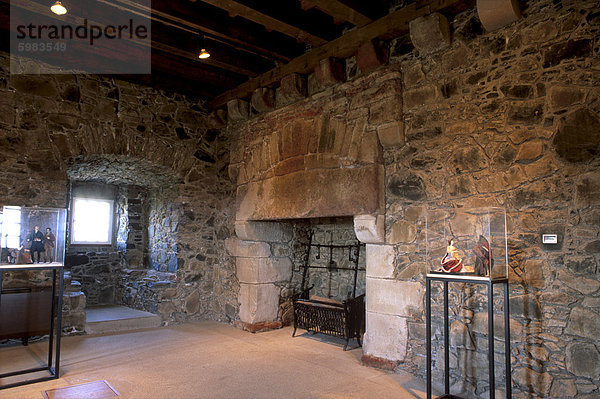 Innenraum des Smailholm Turm aus dem 16. Jahrhundert in der Nähe von Kelso  Roxburghshire  Scottish Borders  Schottland  Vereinigtes Königreich  Europa