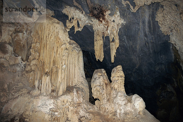 Felsformationen im Inneren die Cango Caves bei Oudtshoorn  Südafrika  Afrika