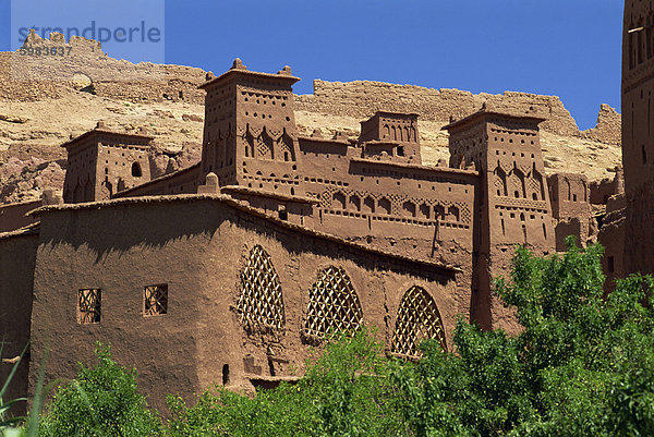 Ait Benhaddou  Ksour mit vielen Kasbahs  UNESCO-Weltkulturerbe  in der Nähe von Ouarzazate  Marokko  Nordafrika  Afrika