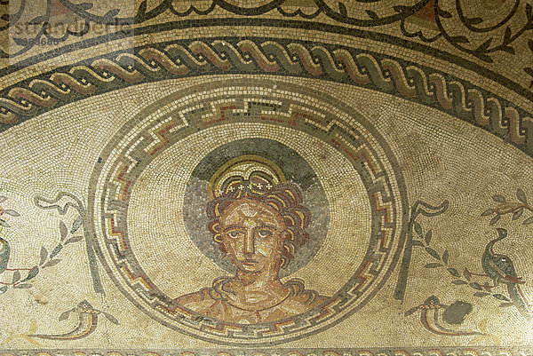 Mosaik der Venus  Bignor römische Villa  West Sussex  England  Vereinigtes Königreich  Europa
