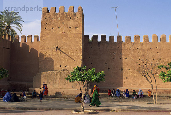 Nordafrika  Stadtmauer  Afrika  Marokko