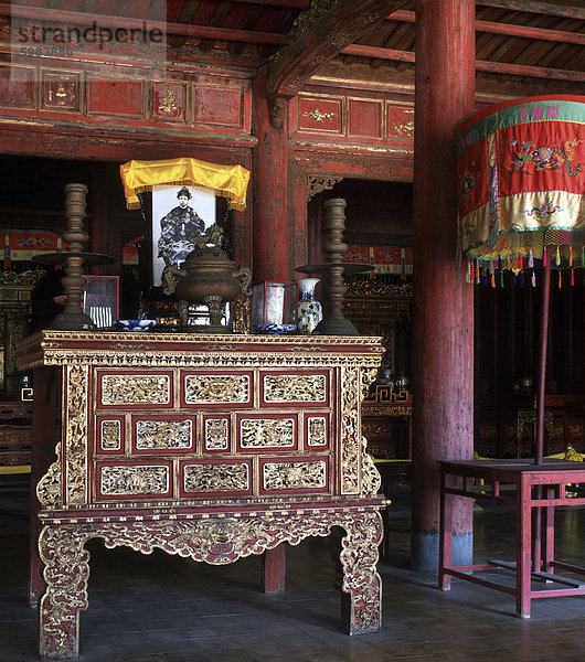 Die Dynastic Tempels (The Mieu)  zehn Nguyen-Kaiser  The Citadel  Hue  UNESCO Weltkulturerbe  Vietnam  Indochina  Südostasien  Asien