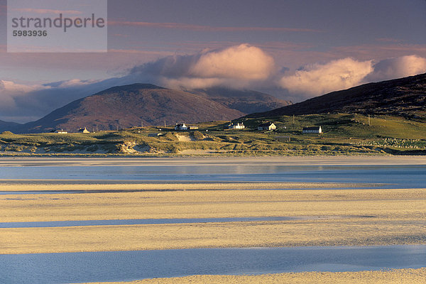 Luskentyre Bay  Gezeiten-Bereich bei Ebbe  South Harris  Äußere Hebriden  Schottland  Vereinigtes Königreich  Europa