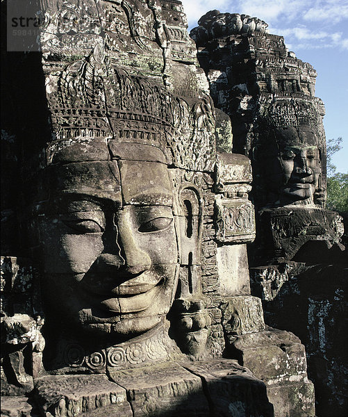 Bayon  erbaut im späten 12. und 13. Jahrhundert  Angkor Thom  Angkor  UNESCO Weltkulturerbe  Kambodscha  Indochina  Südostasien  Asien