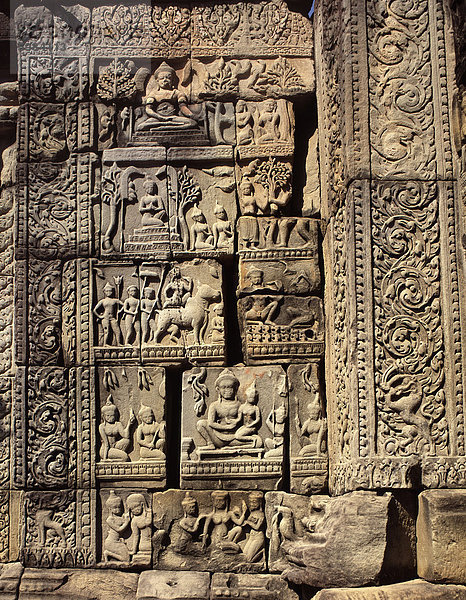 Reliefs aus der Mitte des 11. Jahrhunderts Baphuon  Angkor  UNESCO Weltkulturerbe  Kambodscha  Indochina  Südostasien  Asien