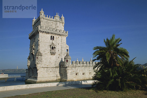 Der Torre de Belém  Weltkulturerbe  Belem  Lissabon  Portugal  Europa