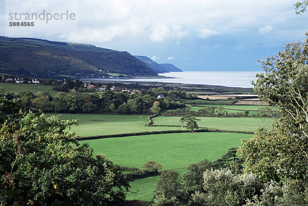 Rand von Exmoor  in der Nähe von Porlock  Somerset  England  Vereinigtes Königreich  Europa