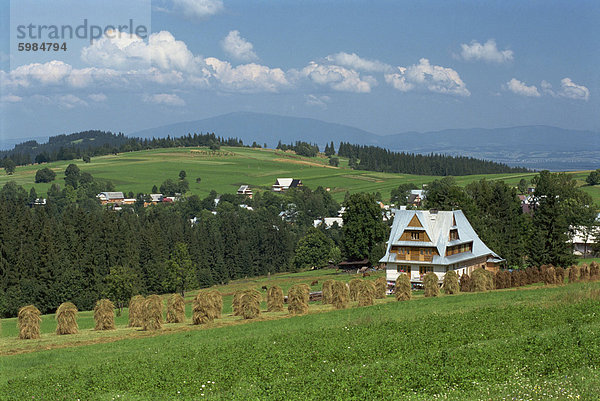 Typisch polnischen Landschaft in der Nähe von Zakopane im Tatra-Gebirge  Polen  Europa