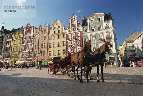 Der Rynek (Stadtplatz)  in Breslau  Schlesien  Polen  Europa