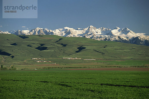 Kooperative Farm nahe See Issyk-Kul im Tianshan-Gebirge in Kirgisien  Zentralasien  Asien