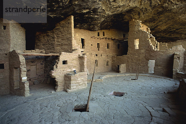 Fichte Tree House  einem der Cliff Dwellings im Mesa Verde Nationalpark  UNESCO Weltkulturerbe  Colorado  Vereinigte Staaten von Amerika  Nordamerika