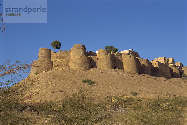 Befestigten alten Stadt  Jaisalmer  Bundesstaat Rajasthan  Indien  Asien