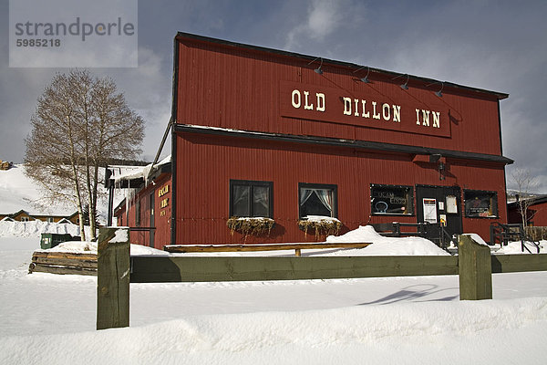 Alte Dillon Inn  Silverthorne Stadt  felsige Berge  Colorado  Vereinigte Staaten von Amerika  Nordamerika
