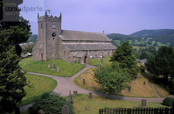Michaelskirche  Hawkshead  Lake District-Nationalpark  Cumbria  England  Vereinigtes Königreich  Europa