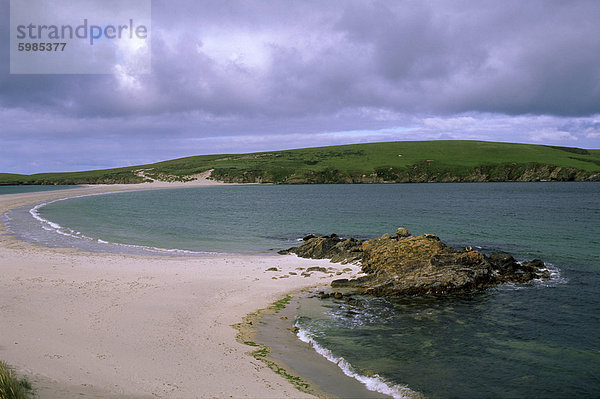 St. Ninian Isle Sand Tombolo  Festland  Süden Festland  Shetland Islands  Schottland  Vereinigtes Königreich  Europa St. Ninian herstellen