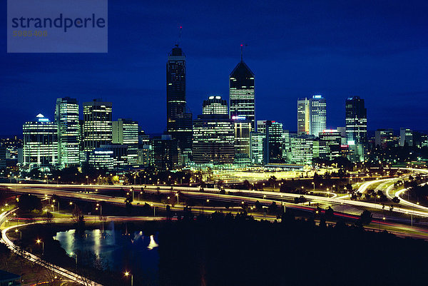 Perth City Skyline  Western Australia  Australien  Pazifik