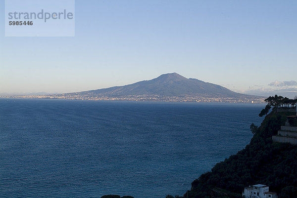 Europa Ignoranz Ansicht Berg Bucht Kampanien Italien Neapel
