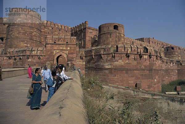 Eingang zum Agra Fort  UNESCO Weltkulturerbe  Agra  Uttar Pradesh state  Indien  Asien
