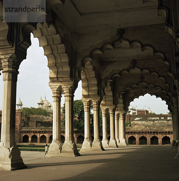 Innerhalb der Roten Fort  Agra  UNESCO Weltkulturerbe  Uttar Pradesh  Indien  Asien -