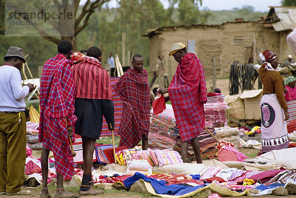 Massai-Markt  Narok  Kenia  Ostafrika  Afrika