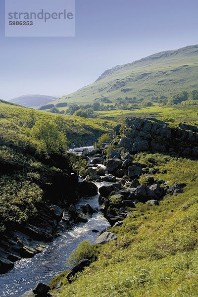 Tal des Flusses Claerwen in den Cambrian Mountains  Mid-Wales  Vereinigtes Königreich  Europa