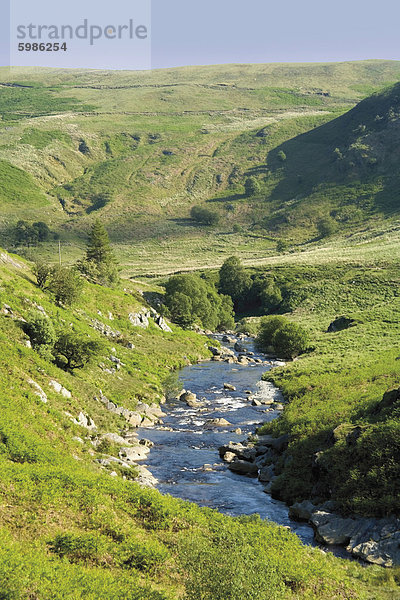 Tal des Flusses Claerwen in den Cambrian Mountains  Mid-Wales  Vereinigtes Königreich  Europa