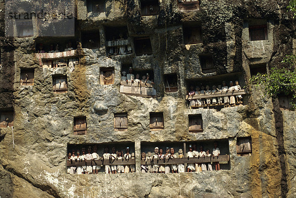 Lemo Klippe Gräber  Toraja Bereich  Sulawesi  Indonesien  Südostasien  Asien