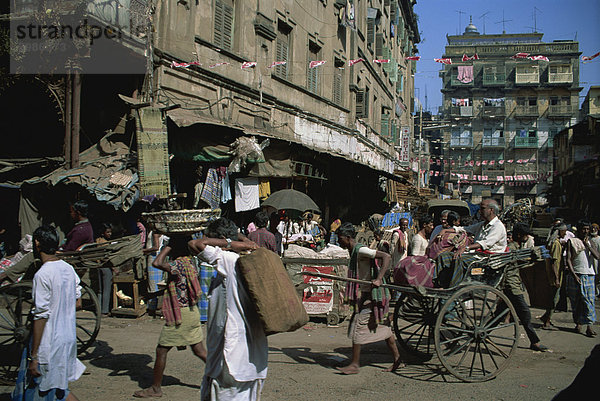 Straßenszene  Kolkata  Westbengal Zustand  Indien  Asien