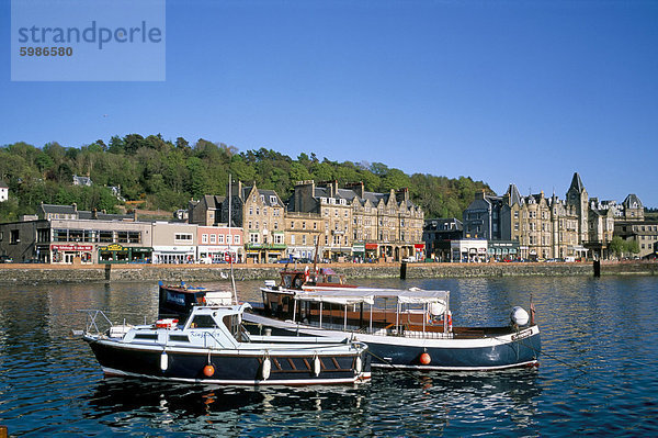 Hafen und Waterfront  Oban  Argyll  Strathclyde  Schottland  Vereinigtes Königreich  Europa