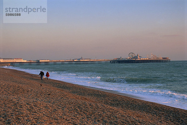 Direkt am Meer  Brighton  Sussex  England  Vereinigtes Königreich  Europa