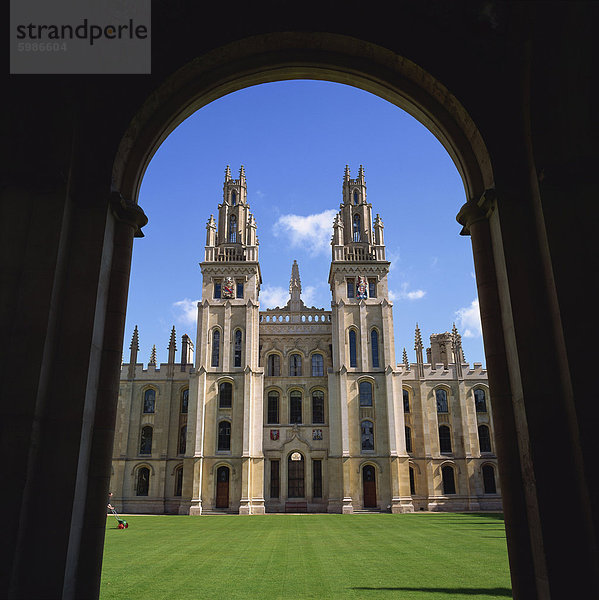 All Souls College  Oxford  Oxfordshire  England  Vereinigtes Königreich  Europa