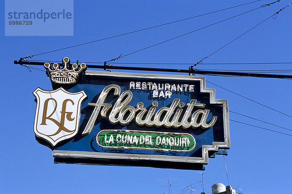 Floridita-Restaurant und bar wo Hemingway Daiquiris  Havanna  Kuba  Westindische Inseln  Mittelamerika trank