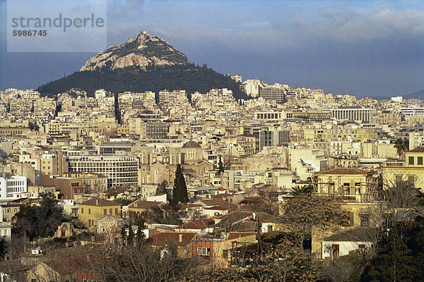 Blick Richtung Lycabetos  Athen  Griechenland  Europa