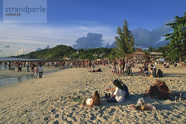 Vollmond Party  Haad Rin Beach  Koh Pha Ngan  Thailand  Südostasien  Asien