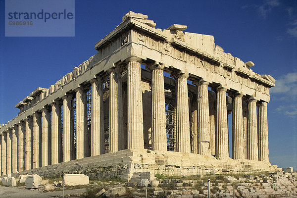 Der Parthenon  der Akropolis  UNESCO Weltkulturerbe  Athen  Griechenland  Europa