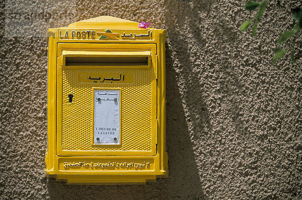 Gelbe Post Box  Nordafrika  Marokko