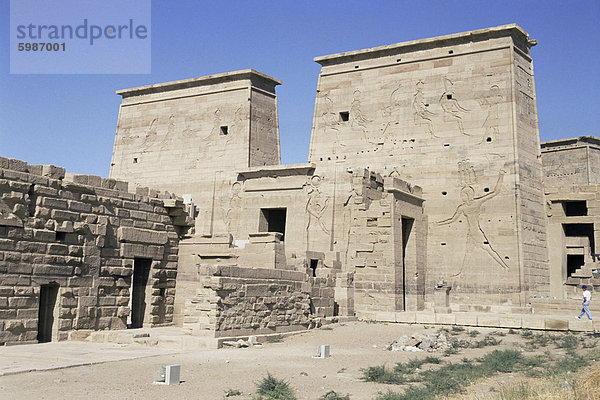Tempel der Isis in Philae  UNESCO World Heritage Site  Nubien  Ägypten  Nordafrika  Afrika